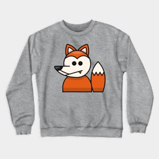 Fox Head Cartoon Illustration Crewneck Sweatshirt